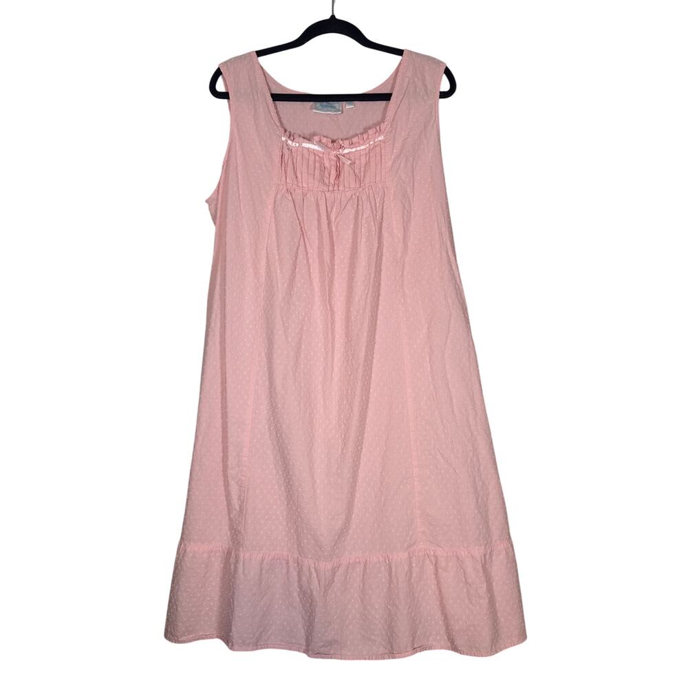 Vintage Pink Sleeveless Cotton Nightgown